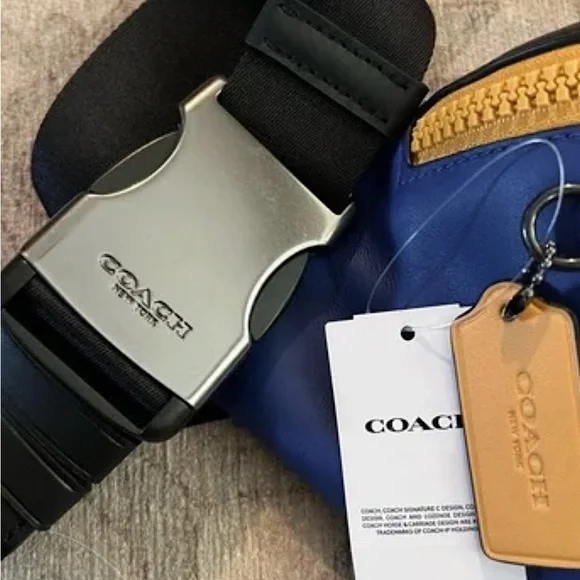 Track Belt Bag In Colorblock Signature Canvas